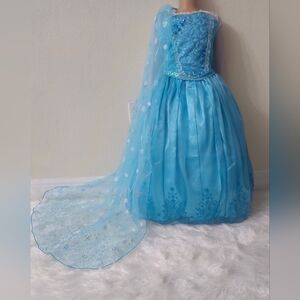 "Enchanting Inspired Elsa Costume Dress With Accesories"